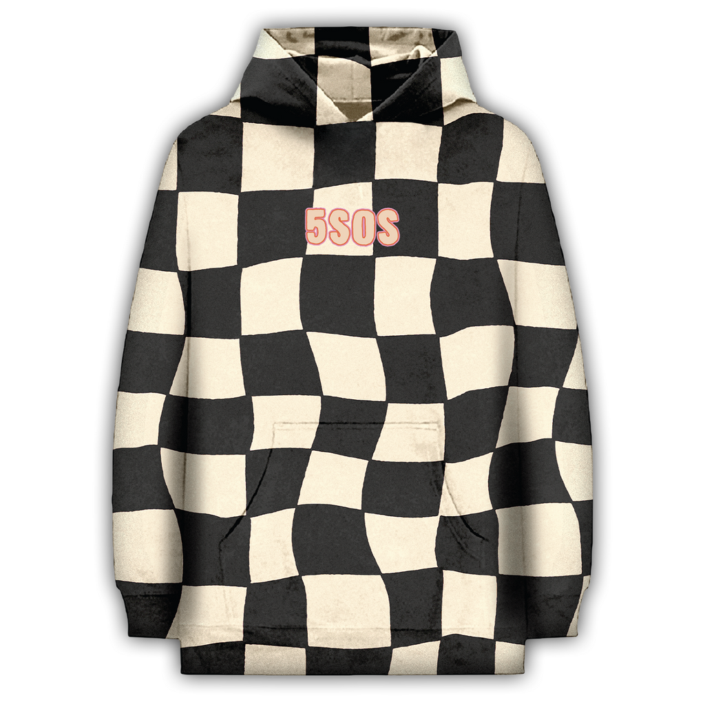Checkerboard sleeve hoodie hotsell