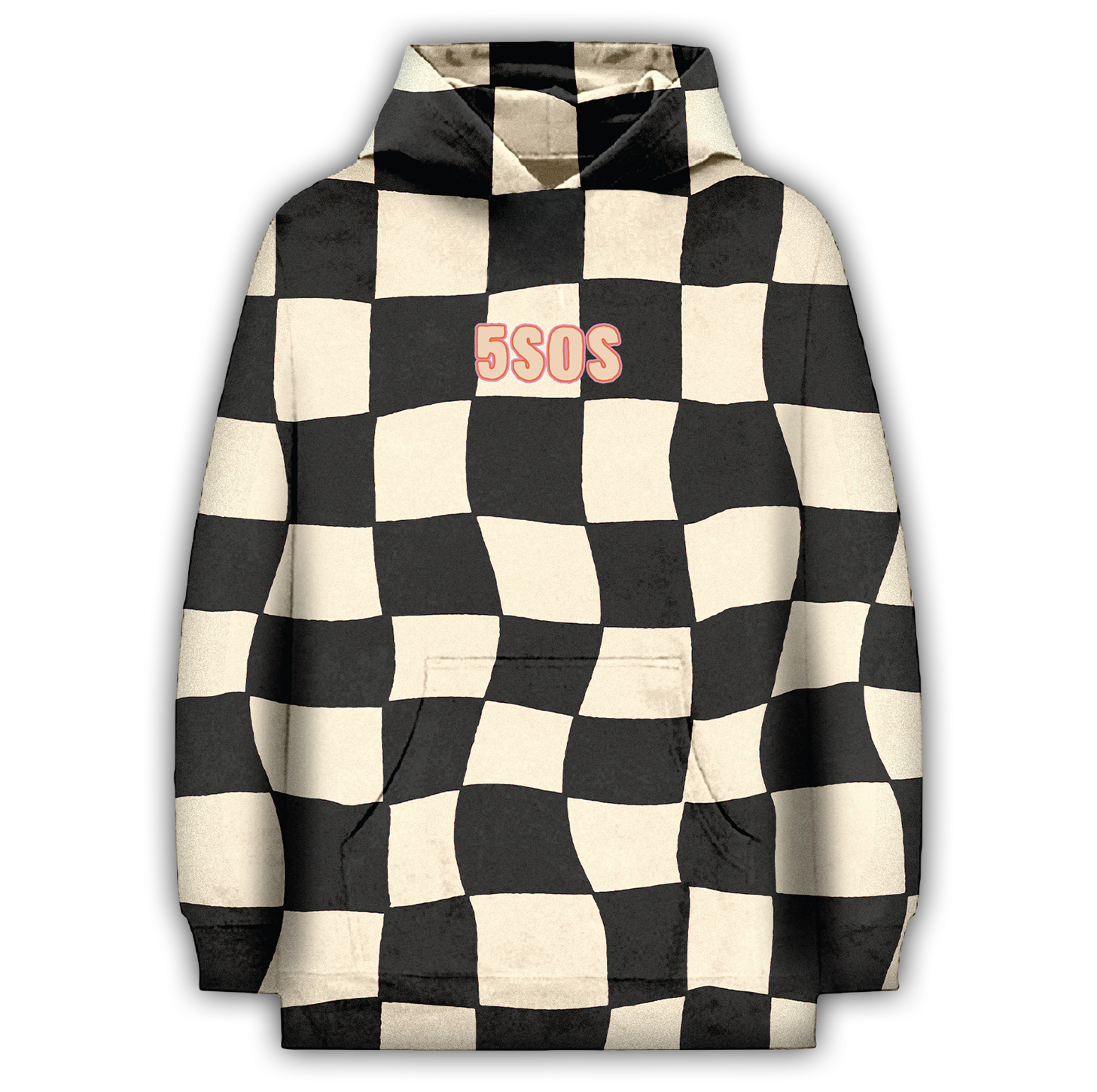Black checkered hoodie hotsell